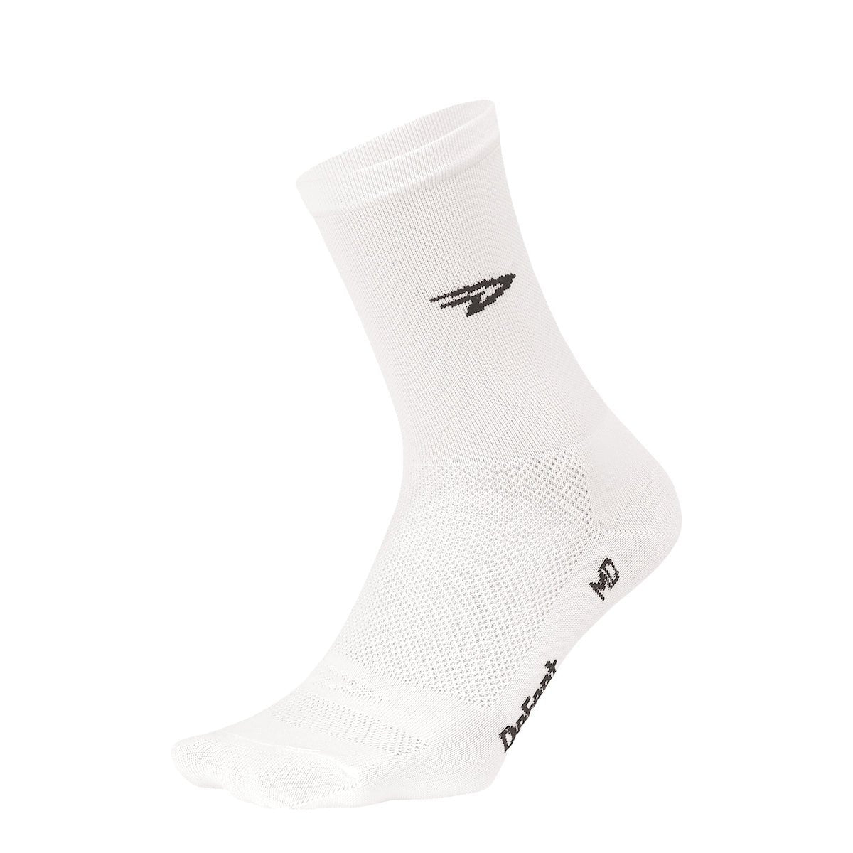 DeFeet Aireator 5" D - Logo White Socks #athletic# #cycling# #run#