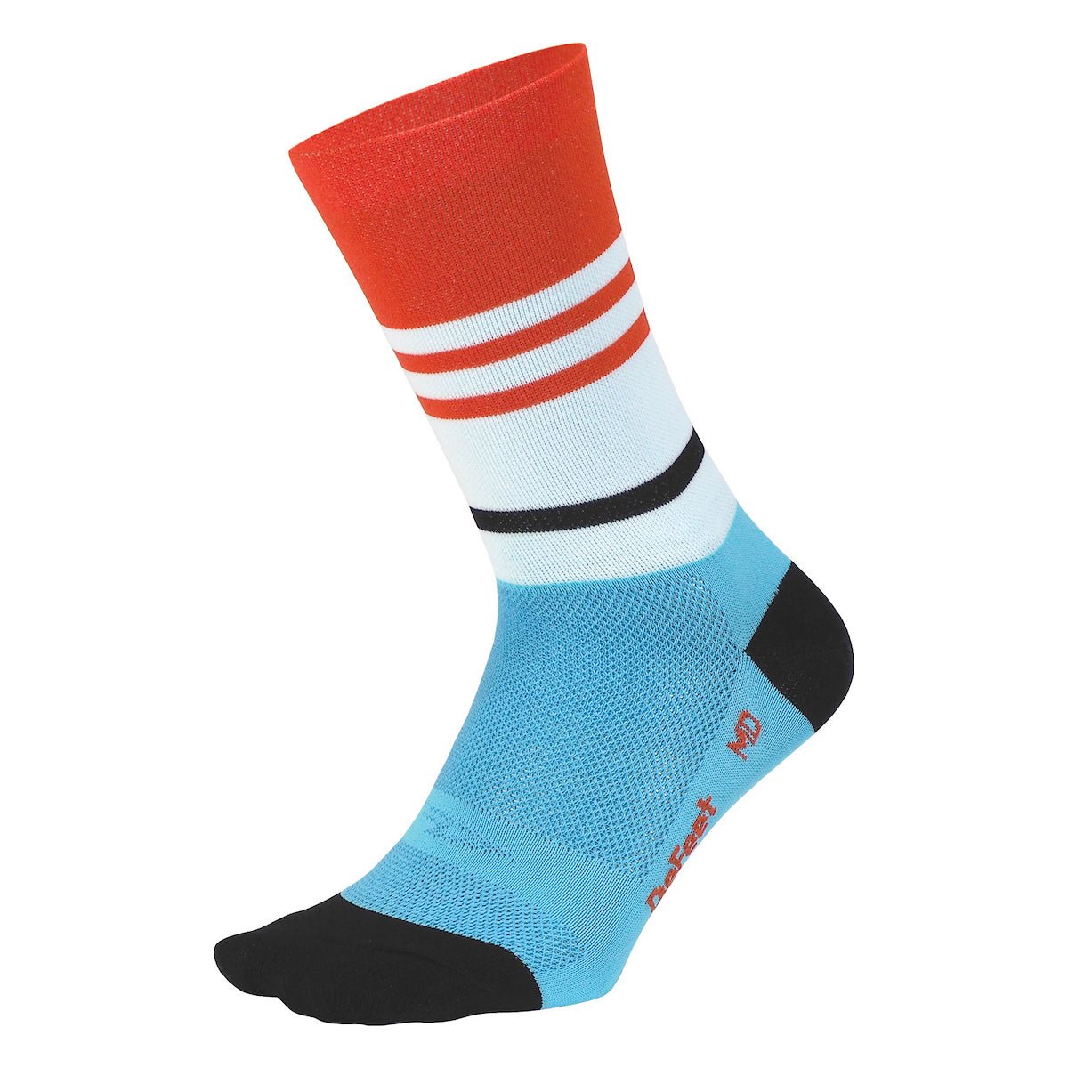 DeFeet Barnstormer 6" Vintage Jersey (Carolina Blue/Poinciana) Socks #athletic# #cycling# #run#