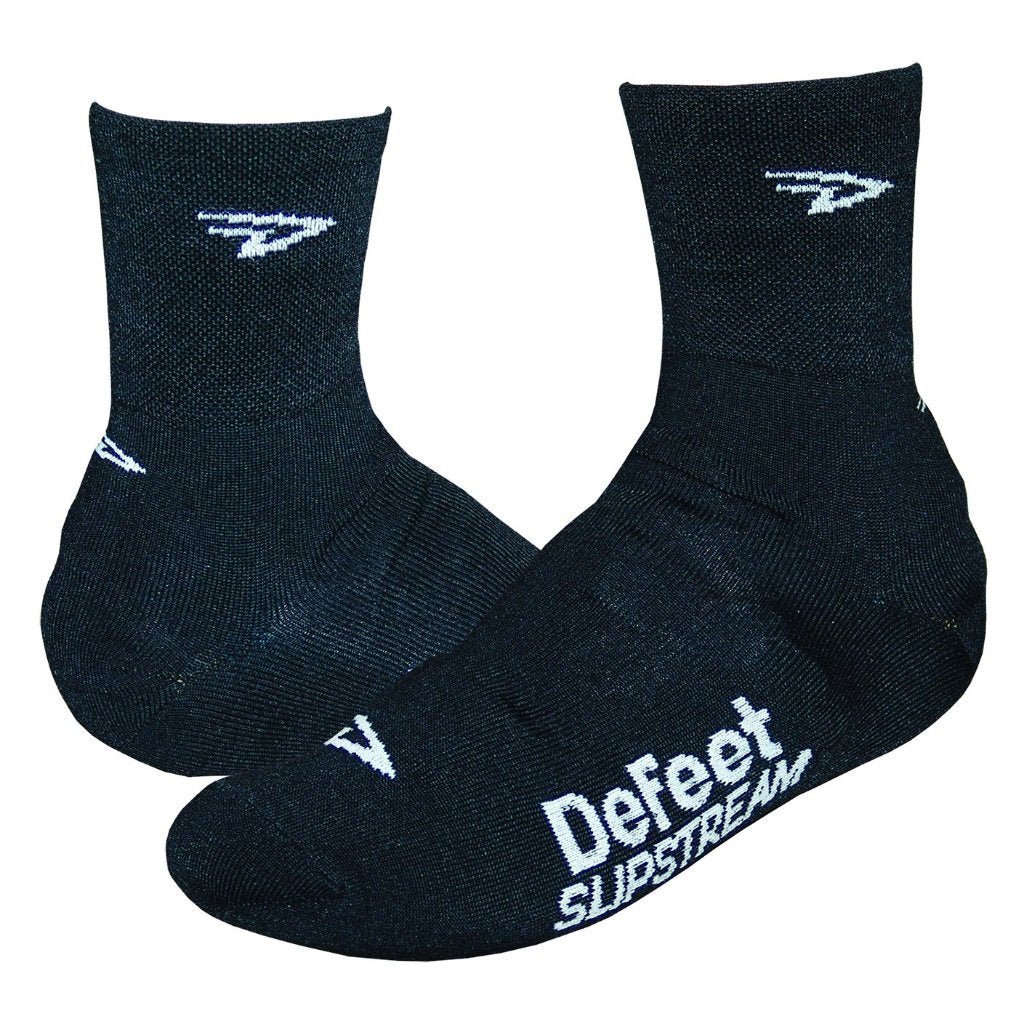 DeFeet Slipstream 4" D - Logo Black Slipstreams #athletic# #cycling# #run#