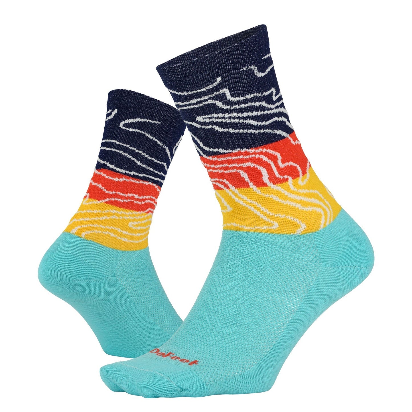 DeFeet Aireator 6" Topo Socks #athletic# #cycling# #run#