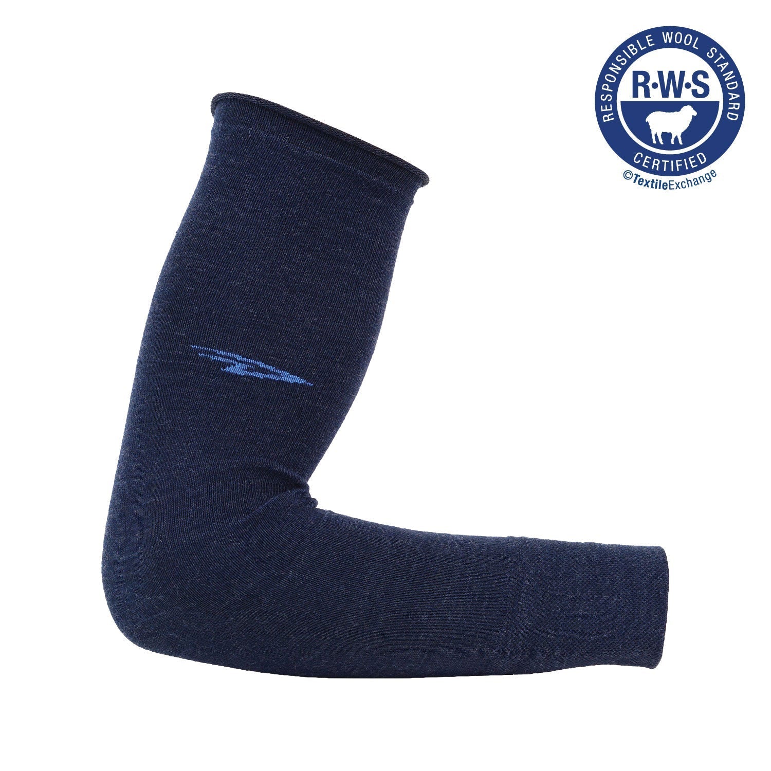 DeFeet Armskin D - Logo Navy RWS Wool Armskin #athletic# #cycling# #run#