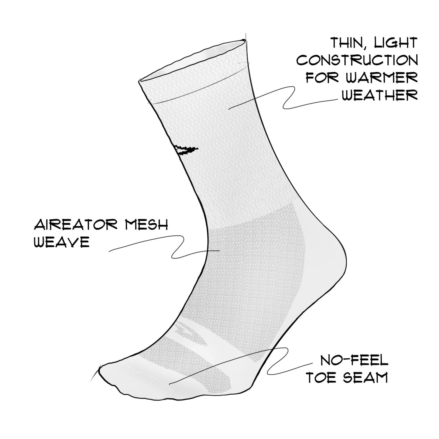 DeFeet Levitator Lite 6" D - Logo Black Socks #athletic# #cycling# #run#