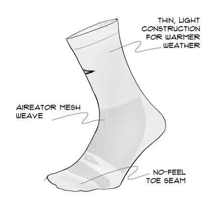 DeFeet Levitator Lite 6" D - Logo Black Socks #athletic# #cycling# #run#