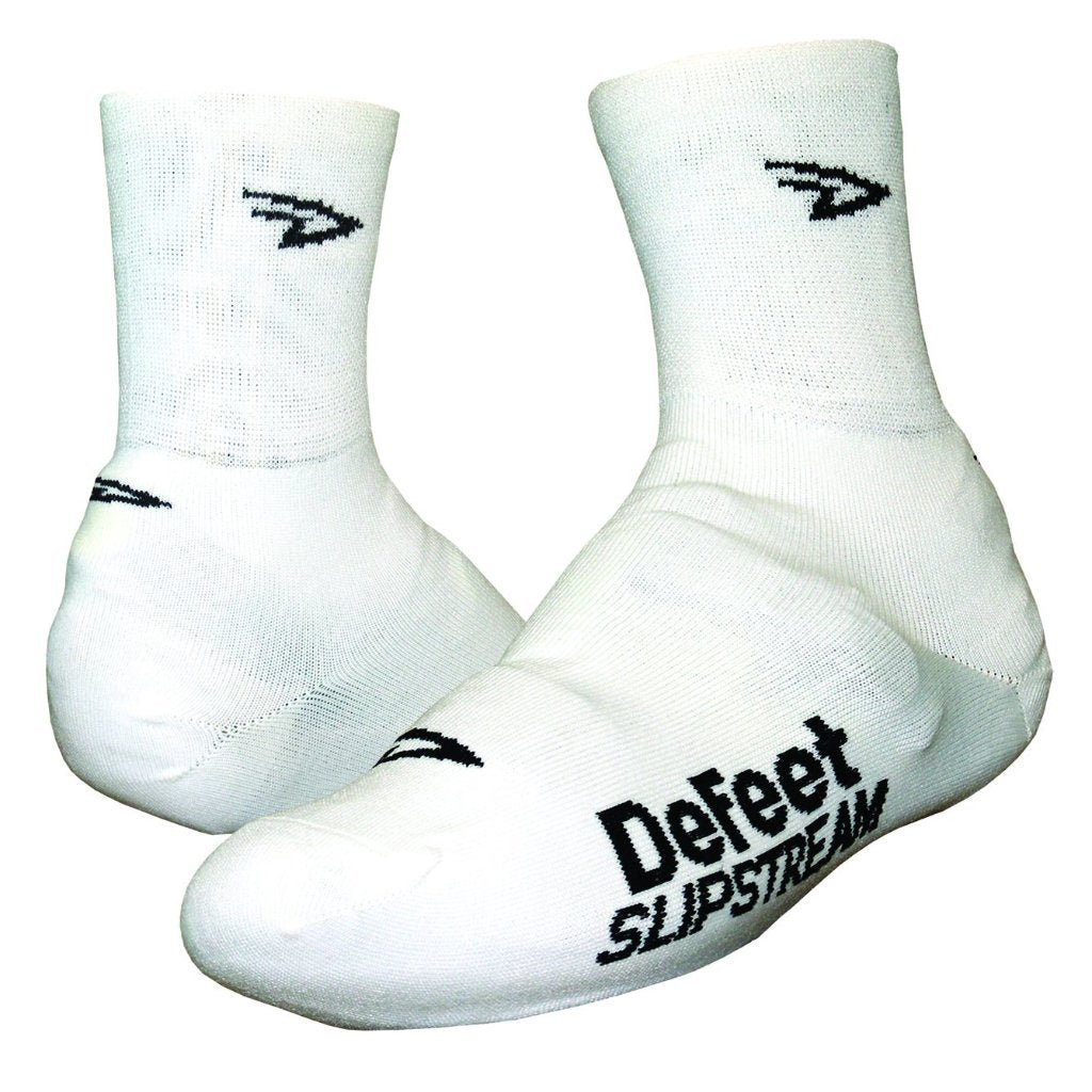 DeFeet Slipstream 4" D - Logo White Slipstreams #athletic# #cycling# #run#