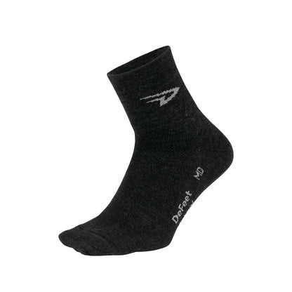 DeFeet Wooleator 3" D - Logo Charcoal Socks #athletic# #cycling# #run#