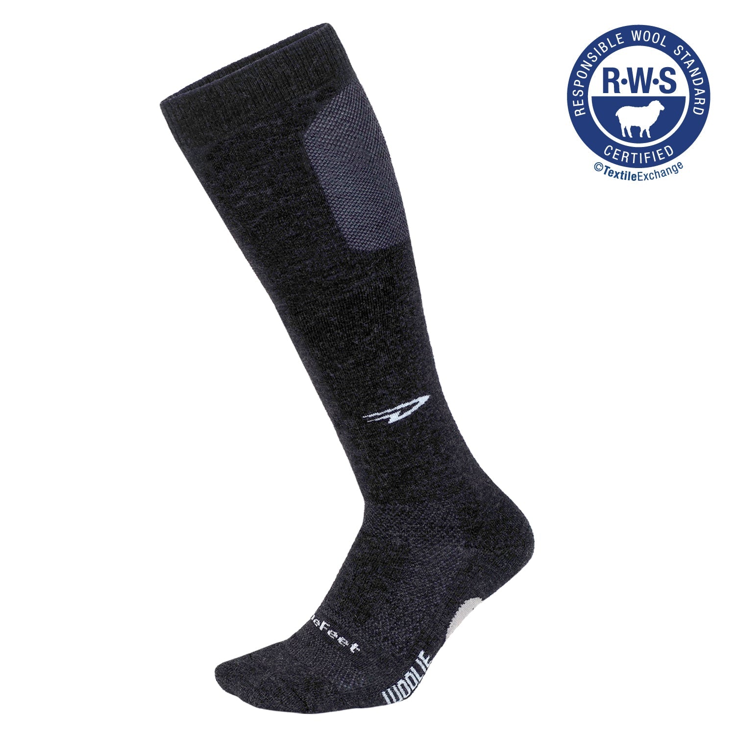 Knee High Black DeFeet Logo Cycling Socks | Woolie Boolie | DeFeet ...